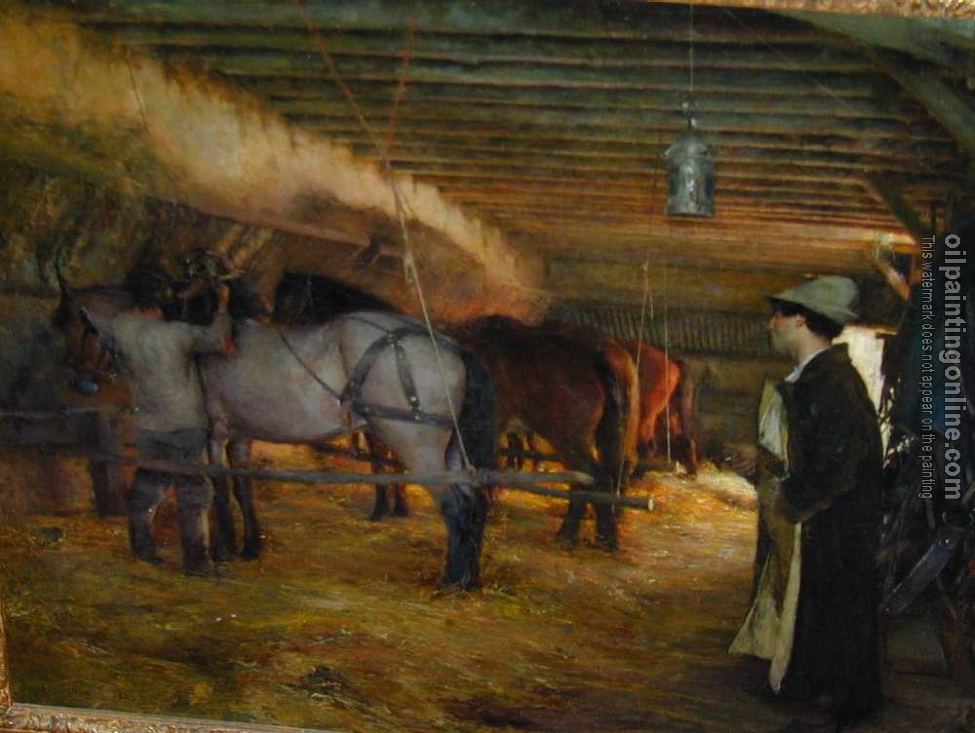 Pascal-Adolphe-Jean Dagnan-Bouveret - In the Stable